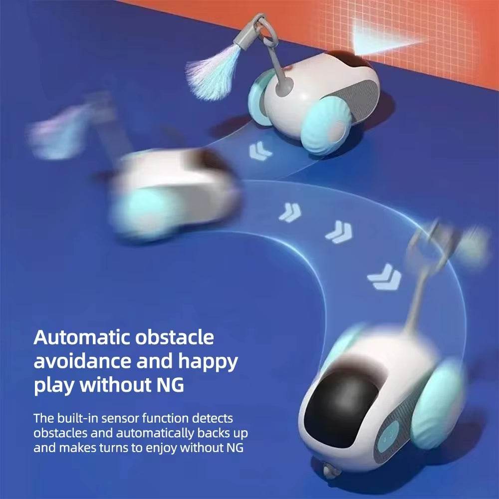 Smart Interactive Cat Toy Car – Remote Control & Automatic Obstacle Avoidance | Rechargeable Rolling Ball for Cats - The Max & Rex Collection