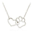 Heart & Dog Paw Charm Necklace Puppy Foot Print Lover Pet Jewelry Best Gifts for Women - The Max & Rex Collection