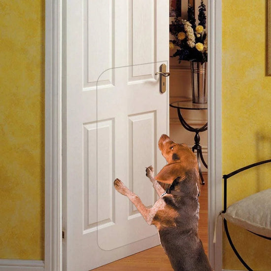 43" X 17" Door Scratch Protector, Plastic Scratch Shield Protect for Cat/Dog, Duty Flexible Door Guard Cover for Furniture, Wall