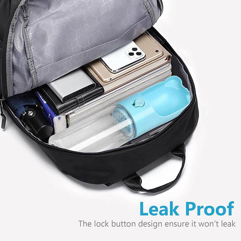 Portable Dog Water Bottle with Carbon Filter - 13.5oz Leak-Proof Pet Travel Water Dispenser | Lightweight Walking & Hiking Bottle - The Max & Rex Collection
