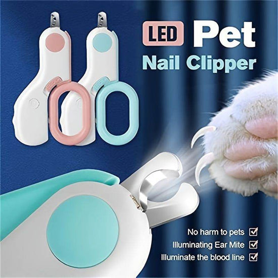 Professional Pet Nail Clippers with LED Light - Stainless Steel Dog Cat Nail Trimmers | Illuminated Precision Grooming Tool - The Max & Rex Collection