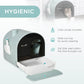 Covered Cat Litter Box with Odor Filter - Complete Privacy Kit with Tray, Scoop & Mat | Green Hooded Litter House - The Max & Rex Collection