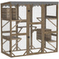 Large Outdoor Cat Enclosure with Window Access - 5-Level Catio with Waterproof Roof & Multiple Resting Houses for 2-3 Cats - The Max & Rex Collection