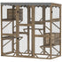 Large Outdoor Cat Enclosure with Window Access - 5-Level Catio with Waterproof Roof & Multiple Resting Houses for 2-3 Cats - The Max & Rex Collection
