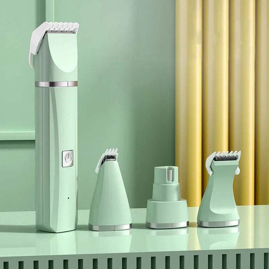 4-in-1 Professional Electric Pet Grooming Kit - Complete Home Salon with Hair Trimmer, Clippers, Nail Grinder & Quiet Motor for Cats & Dogs - The Max & Rex Collection