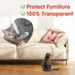 18 Pcs Large Cat Scratch Furniture Protector, Transparent Couch Protector from Cat Claws, Single-Sided Self Adhesive anti Pet Deterrent Sofa Cover, 17In