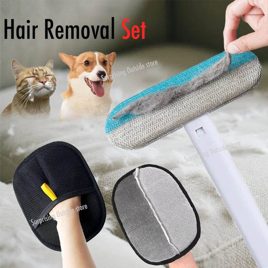 Dog & Cat Hair Removal Gloves – Reusable Grooming Set for Sofa, Carpet, and Furniture Cleaning - The Max & Rex Collection