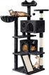 Topeakmart 57 Inches Multi-Level Cat Tree Cat Condo with Scratching Posts Kittens Activity Tower Pet Play House Furniture